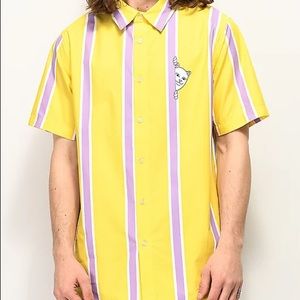 💜💛NWT RIPNDIP Button Up Shirt💛💜
